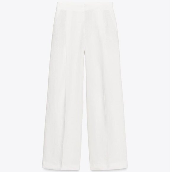 NWT Zara Linen Trousers - XS - White - Picture 2 of 6